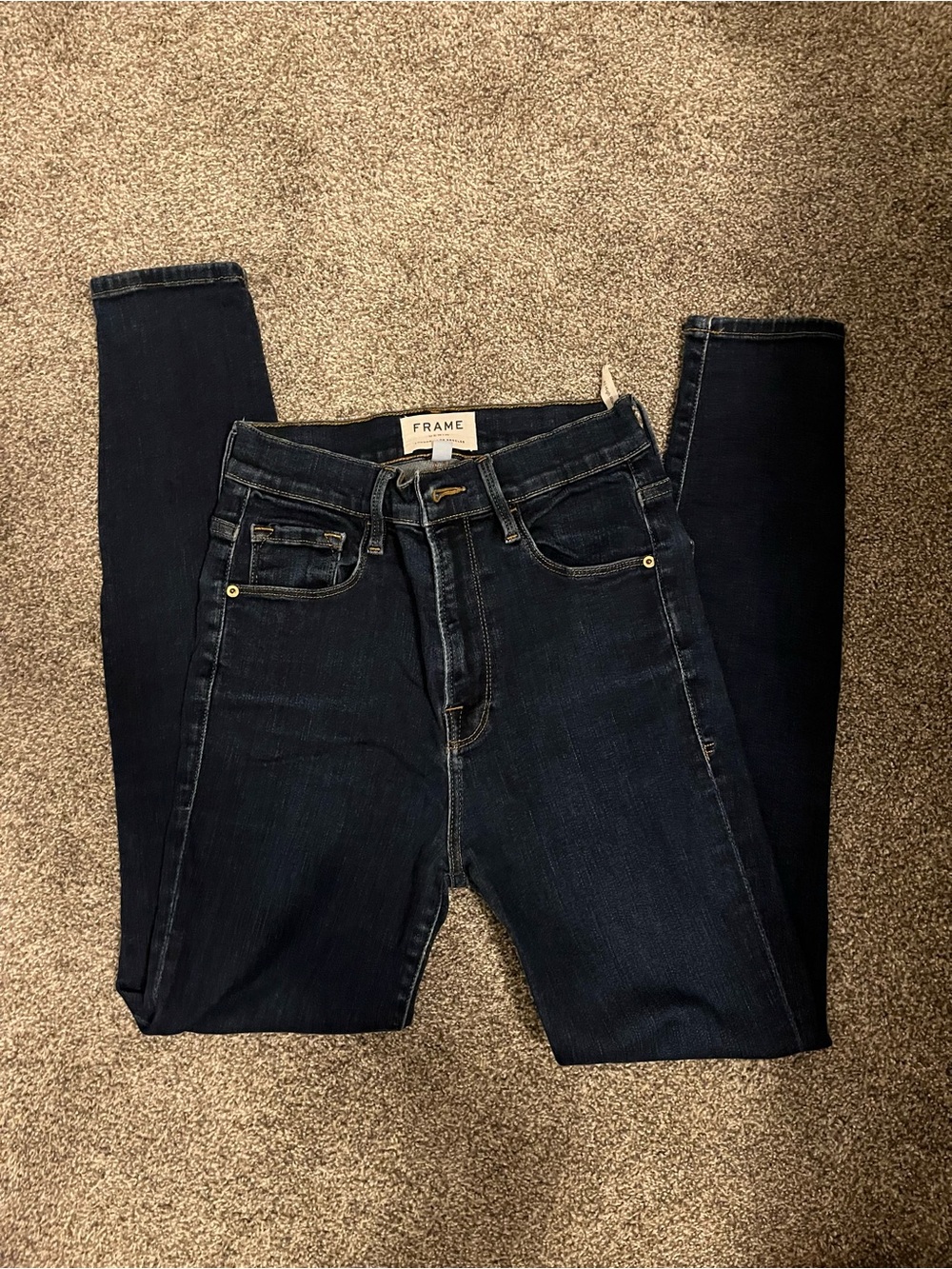 Frame Ali High Rise Cigarette Jeans - Picture 1 of 5